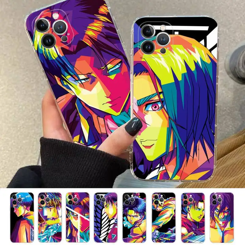 

A-Attack on T-titans L-levies Phone Case For iPhone 14 11 12 13 Mini Pro XS Max Cover 6 7 8 Plus X XR SE 2020 Funda Shell