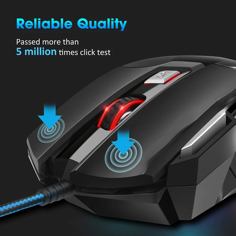 

Factory Direct Selling Mouse Gamer Wired Gaming Mouse RGB Silent Mouse 5500 DPI Ergonomic Mouse With LED Backlight 7 Button For