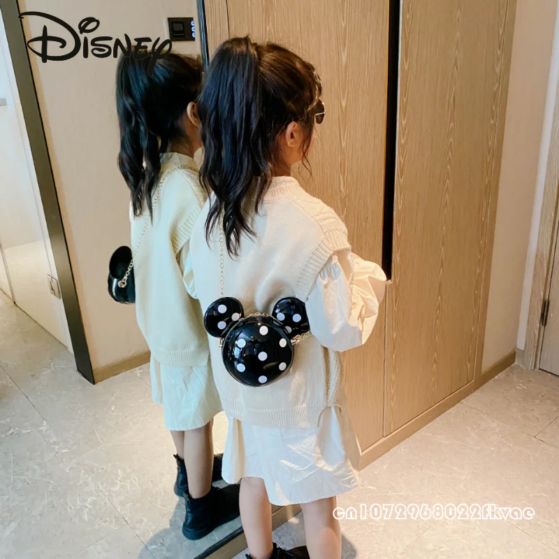 Disney Mickey Women's Shoulder Bag Fashion High Quality Cute Children's Crossbody Bag Shopping Bag Cartoon Children's Mini Bag