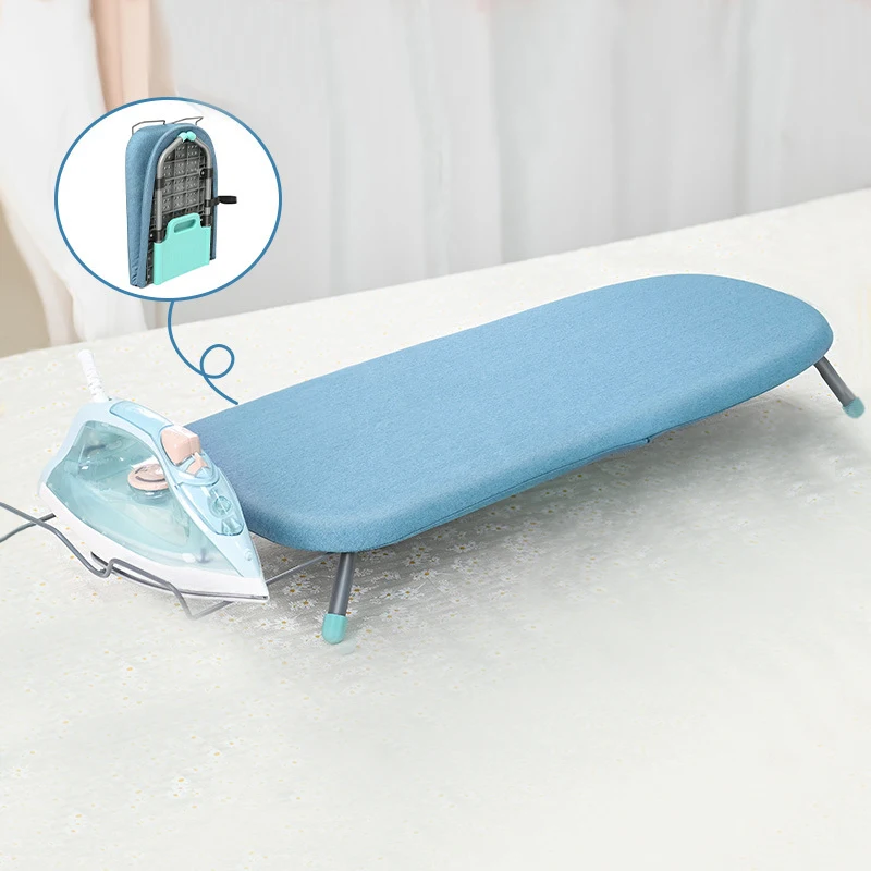 Folding Ironing Board Portable Desktop Multifunctional Table Ironing Board Adjustable Non-slip Feet Stand for Home 81.5x31x12cm