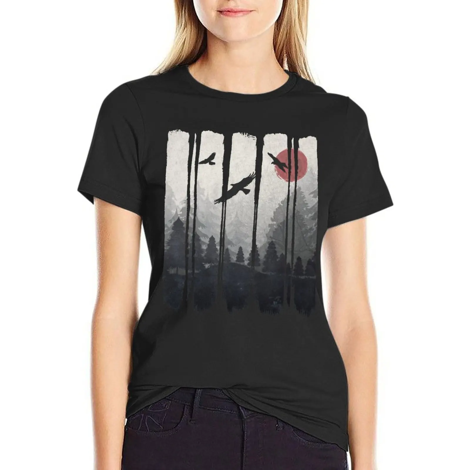 EagleLand футболка оверсайз кавайная одежда летняя женская графическая