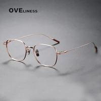 pure titanium glasses frame for men retro square prescription male eyeglasses frames women 2022 vintage myopia optical eyewear