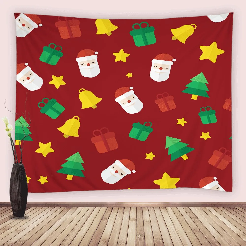 

Гобелены на стену с рождественскими мотивами, Мультяшные Праздничные рождественские украшения в виде Санта, снеговика, детский гобелен, домашний декор для гостиной, спальни