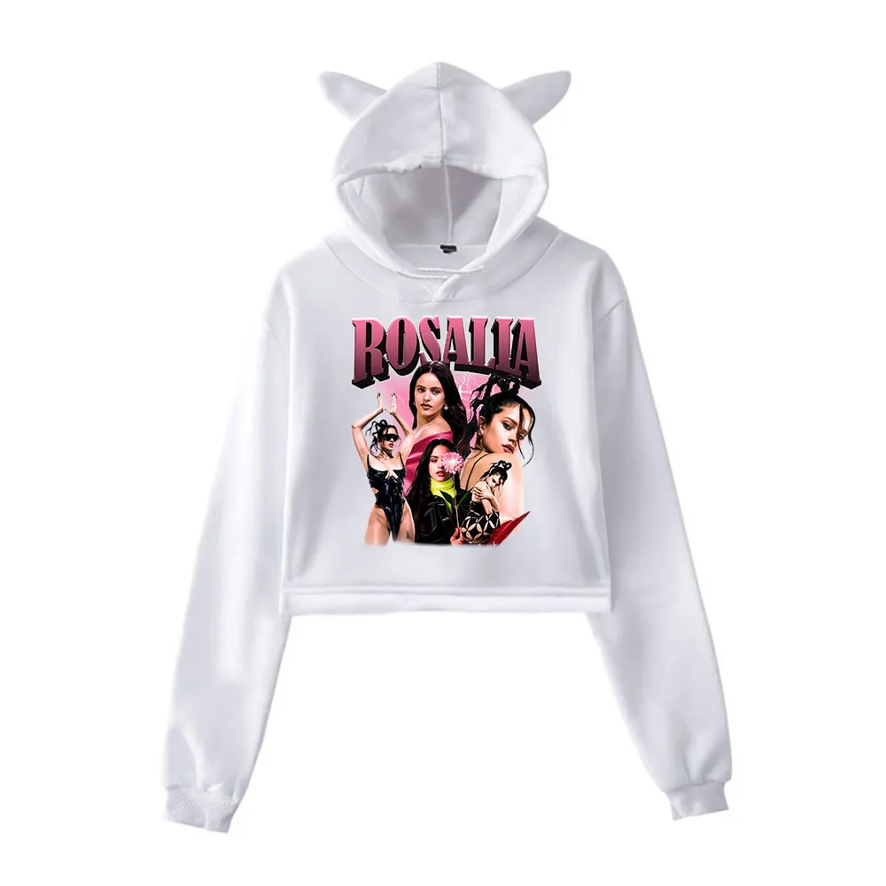 Roshola Motomami Merch Rosalia Толстовка с капюшоном Винтаж 90-х годов Уличная толстовка