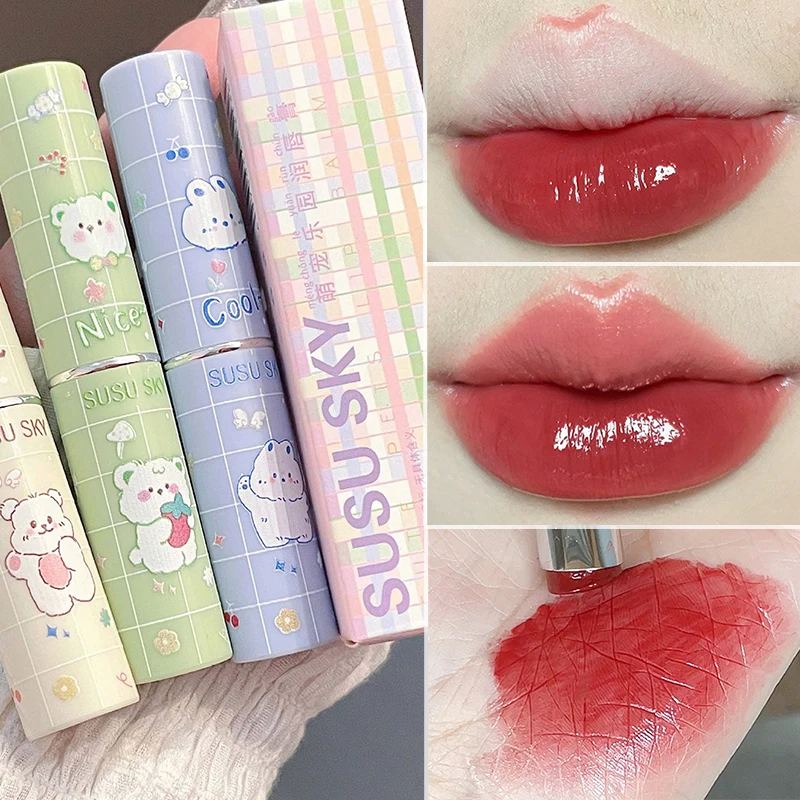6 Colors Colored Lipstick Moisturizing Lip Gloss Waterproof Long Lasting Not Stick Cup Sexy Lip Tinted Korean Makeup Cosmetics
