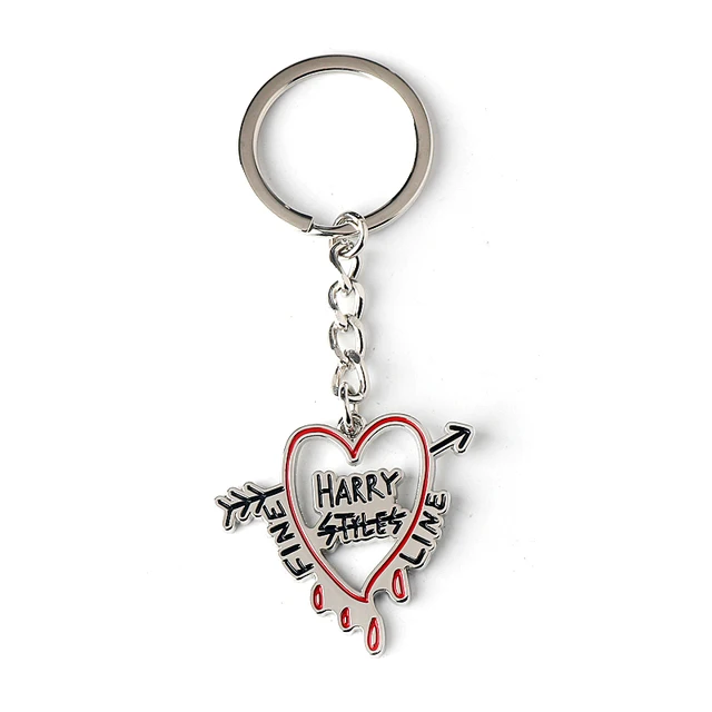 

Movie Arrivals Harry-Styles Heart Pendant Keychain Album Fine Line Theme Jewelry Cute Bag Key Trinket Accessory for Music Fans
