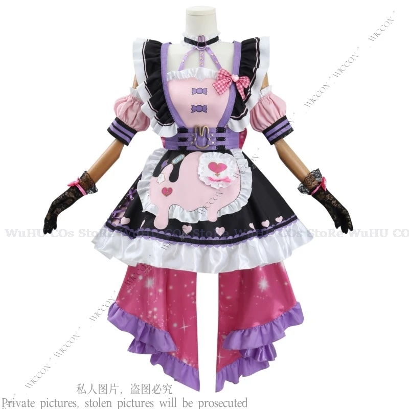 Nijisanji EN Maria Marionette 2 0 Косплей Костюм Парик Обувь Comic-Con Маскарад Маскировка Женщина