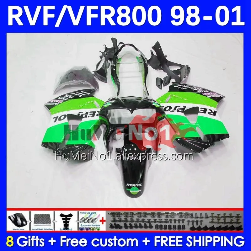 

Body For HONDA Interceptor VFR 800RR 800 RR CC 128No.173 green stock VFR800 RR 98 99 00 01 VFR800RR 1998 1999 2000 2001 Fairing