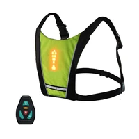 led flashing vest cycling stop light with direction indicator usb charging ideal for bikes and electric scooters