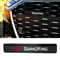 car products decorative emblem badge led lights chrome front hood grille light for ssangyong rodius rexton korando kyron