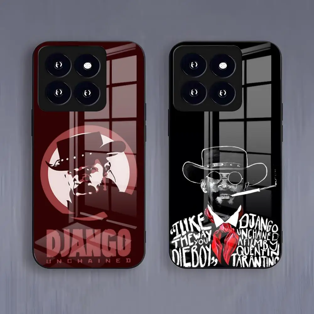 Фото Чехол для телефона D_DJANGO U_UNCHAINED для Xiaomi 15 14 13 12 S X Pro Lite Mi 11 Ultra T, черный, стеклянный №1