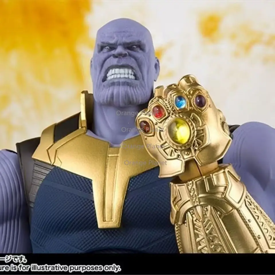 Фото В наличии, абсолютно новая, запечатанная, подвижная фигурка Bandai S.H.Figuarts Танос с Перчаткой Бесконечности, Мстители Marvel №1
