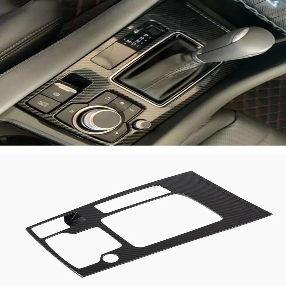 

Interior Accessories For Mazda 6 Mazda6 Atenza 2019-2021 Carbon Fiber Gear Shift Panel Cover Car Decoration Trim Car Styling
