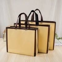 fashion portable shopping bag tote non woven fabric eco handbag travel grocery bags clothing packaging bag gift bags