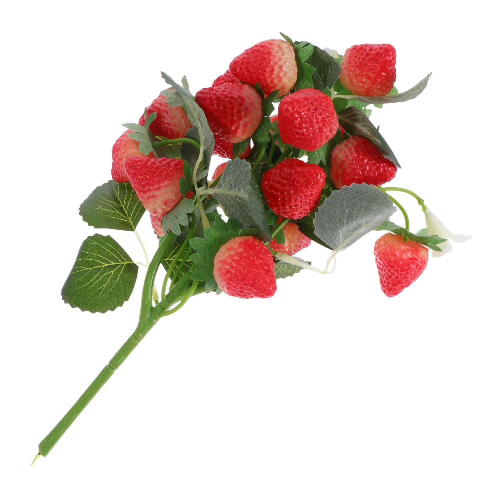 

Strawberry Artificial Fake Fruit Strawberries Decor Faux Flower Branch Picks Bouquetbranches Decorations Plantslifelike Party