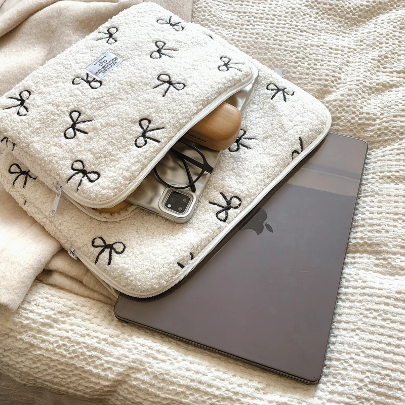 Женская сумка с бантом и бабочкой для ноутбука компьютера Macbook Lenovo Thinkpad iPad Pro DELL HP