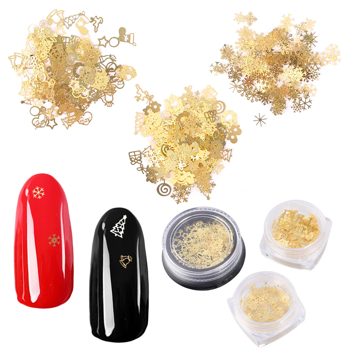 

3pcs Ultra-thin Fashion Nail Decals Manicure Sequins for Ladies