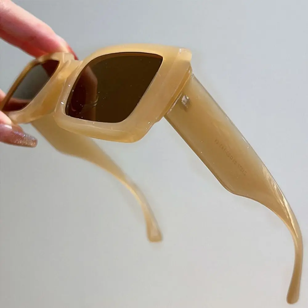 UV400 Женские Солнцезащитные Очки В Прямоугольной Оправе Стиле Ретро Защита От