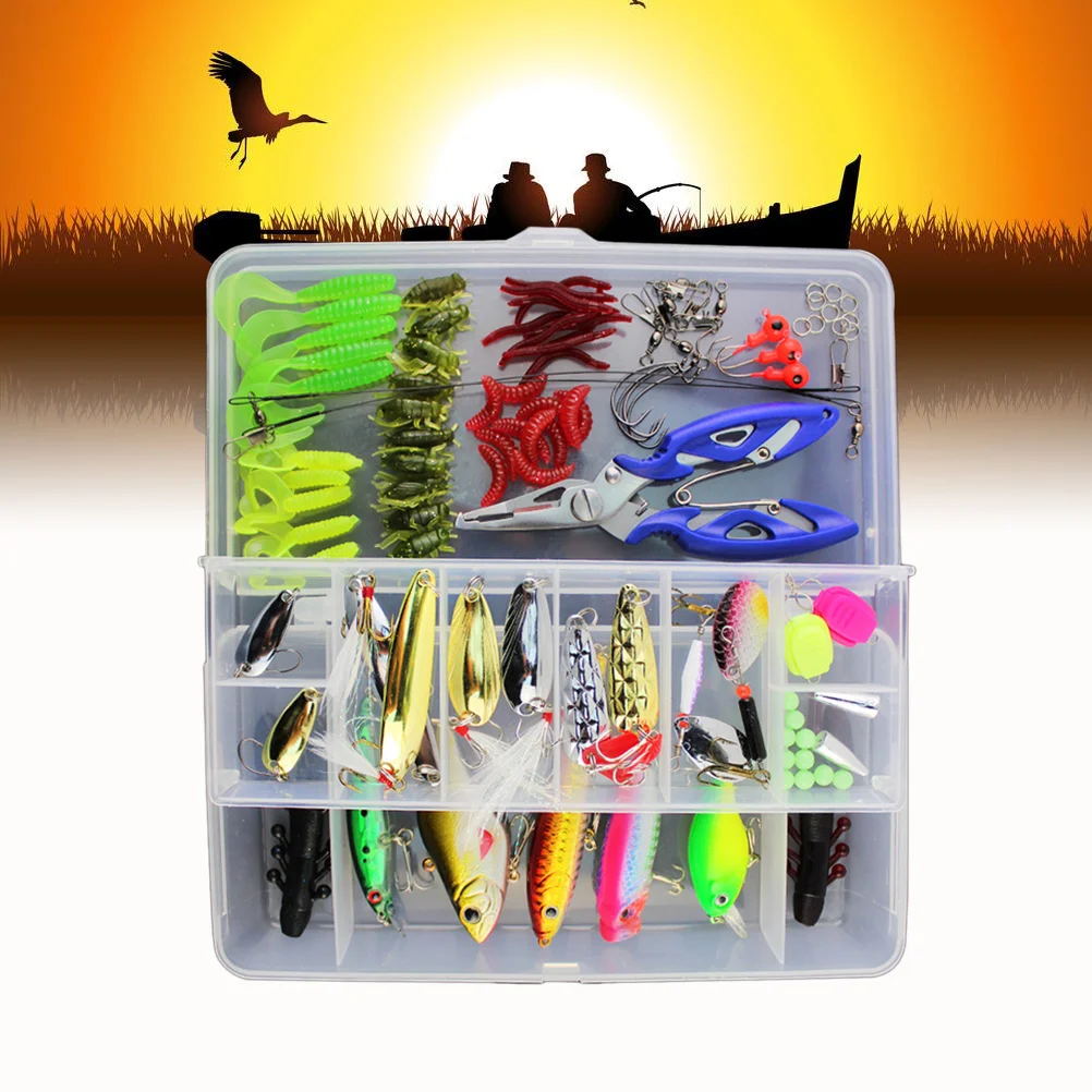 

101 Pcs Fishing Lure Kit Suit Fishing Tackle Set Señuelos De Bait Fishing Tackle Box Freshwater Lures