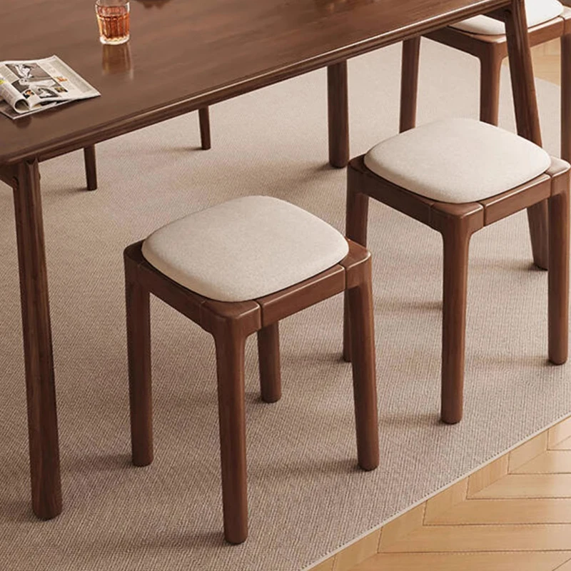 Деревянный обеденный стул для гостиной кухни складной в скандинавском стиле