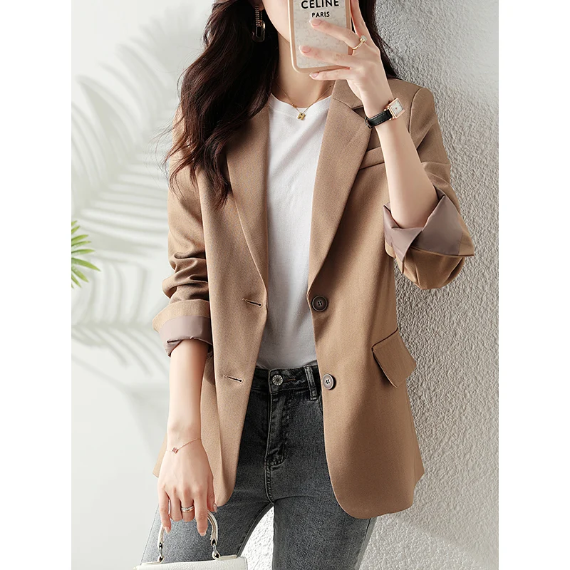 

Ladies Casual Blazer Women Jacket Long Sleeve Work Business Office Spring Fall Female OL Styles