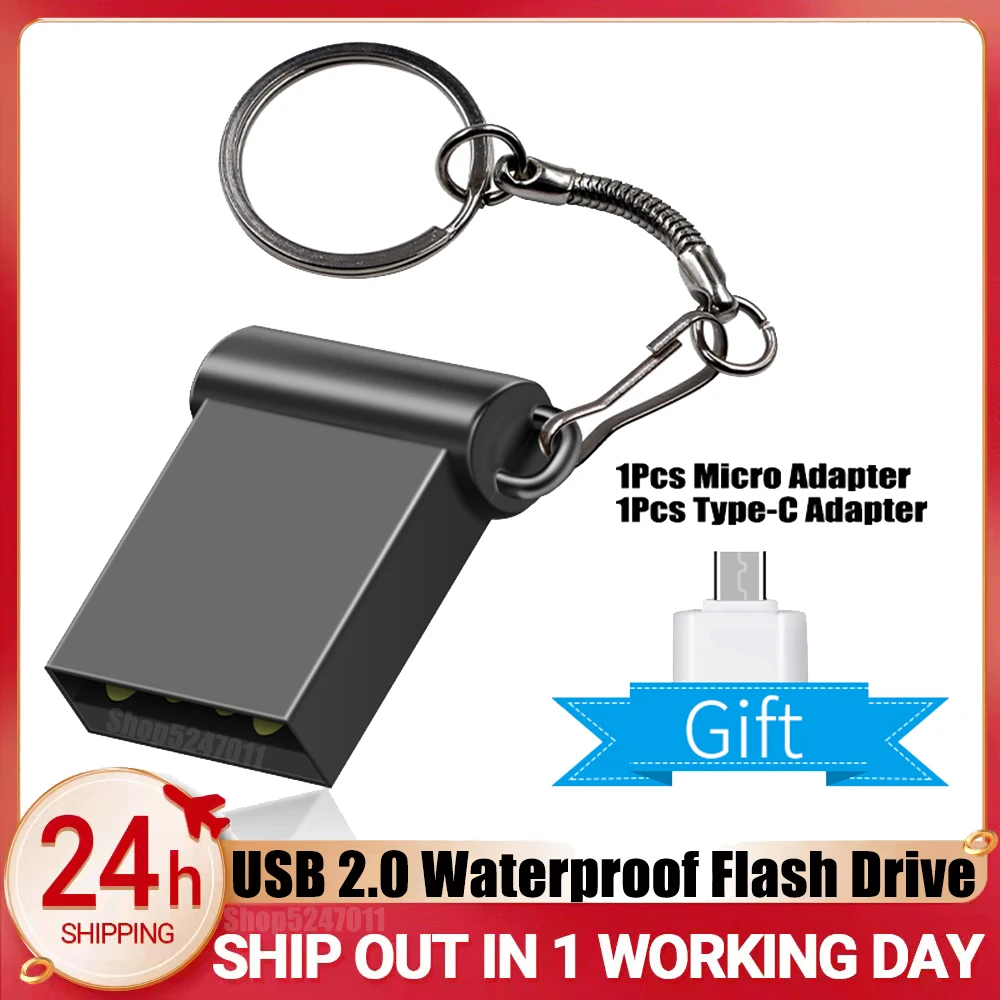 

Super Mini USB Flash Drive 32 GB Pendrive 64GB 32GB 16GB 8GB 4GB OTG Type-C Adapter USB 2.0 Memory Stick Pen drive Flash Disk