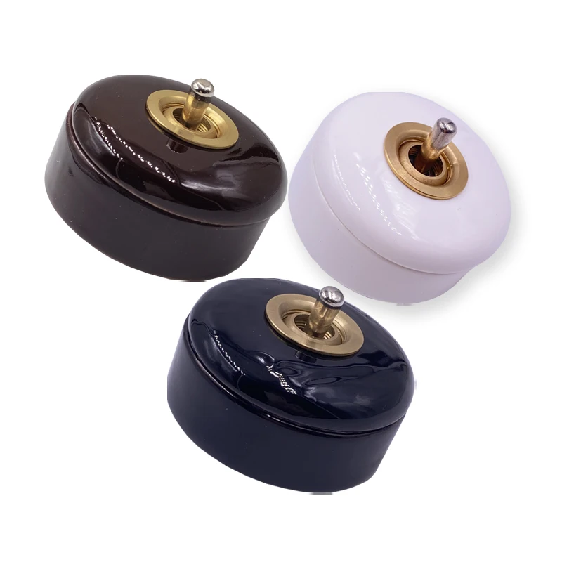 Высококачественный круглый керамический переключатель в стиле ретро