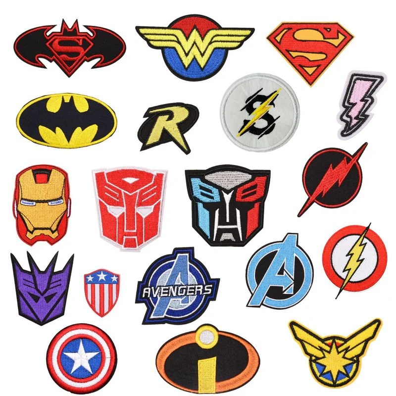 Патчи с персонажами Marvel Мстители патчи вышивкой животными в виде супергероев