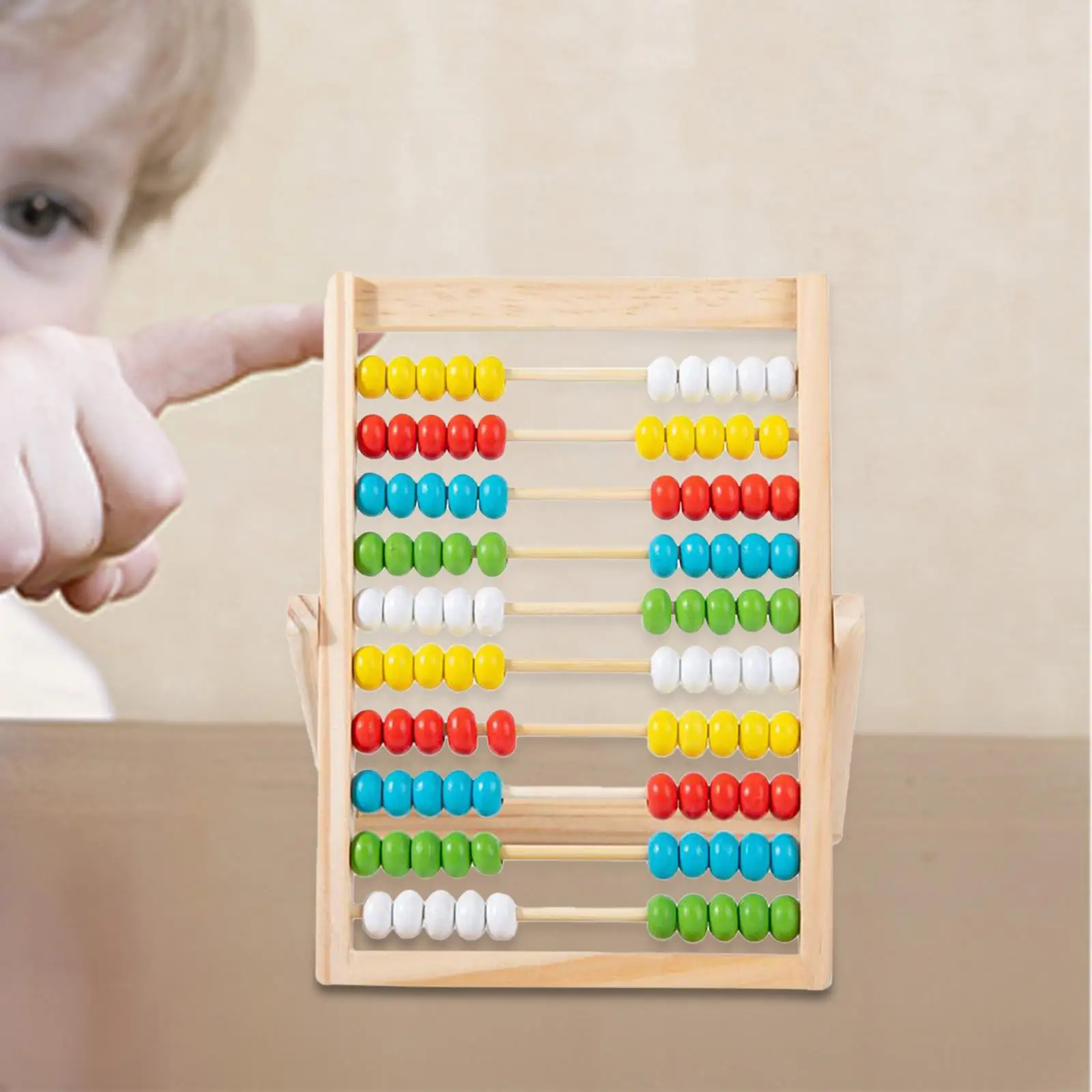 Деревянная Классическая счетная рамка Abacus обучающая игрушка 10 рядов