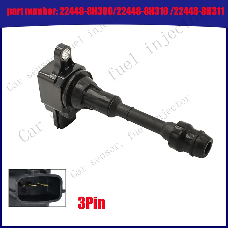 Фото Катушка зажигания Q+ для Nissan X-Trail Sentra 2.5L UF350 2002-2013 гг., артикулы 22448-8H300, 22448-8H310 №1
