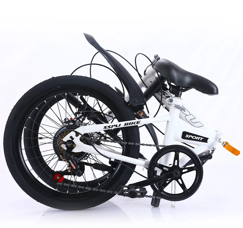 Folding Bike 20 inch 7 speed disc brake portable light cycling Adult Kids Students  road bicycle Men and Women Portable