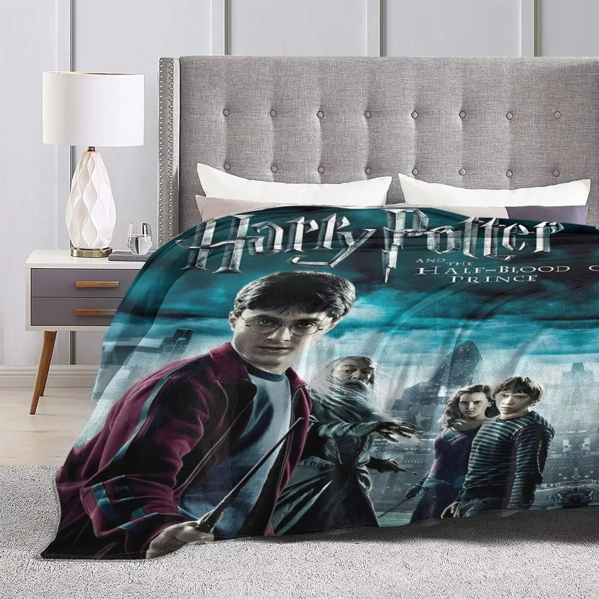 Одеяло из фильма H-HARRY P-POTTER фэнтезийное литературное романы фланелевое одеяло для