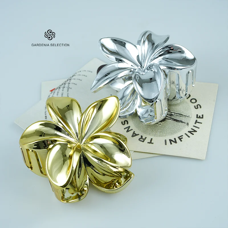 Акриловая заколка для волос с большим цветком, 8 см | AliExpress