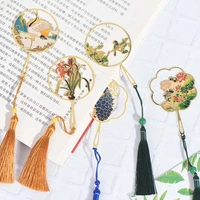 hollow bookmark diy creative gift chinese style classical bookmark metal bookmarks reading stationery book mark
