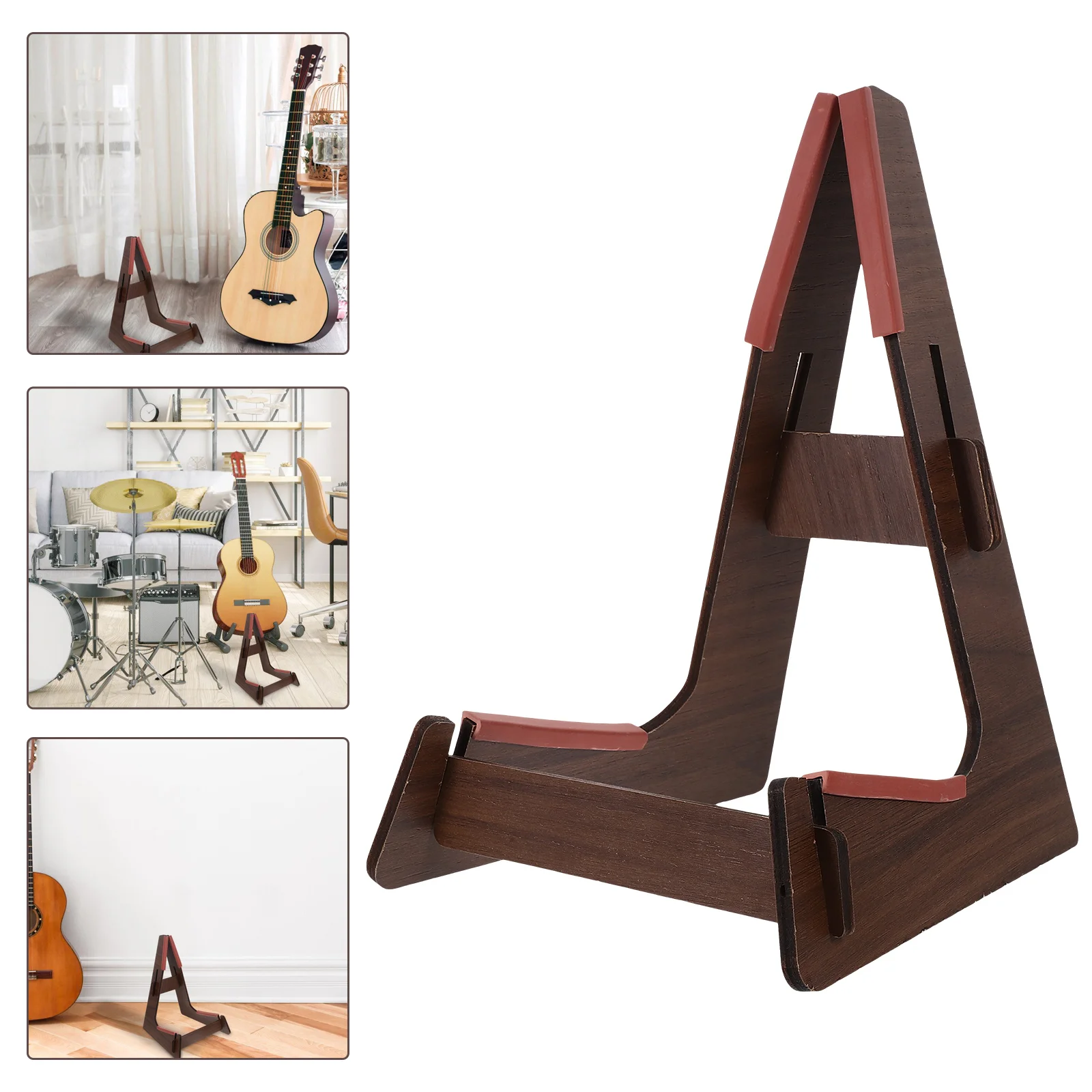 

Guitar Stand Floor Rack Bracket Holder Wooden Display Banjo Electric Mandolin Wood Bassstable Vertical Tool Support Shop Violin