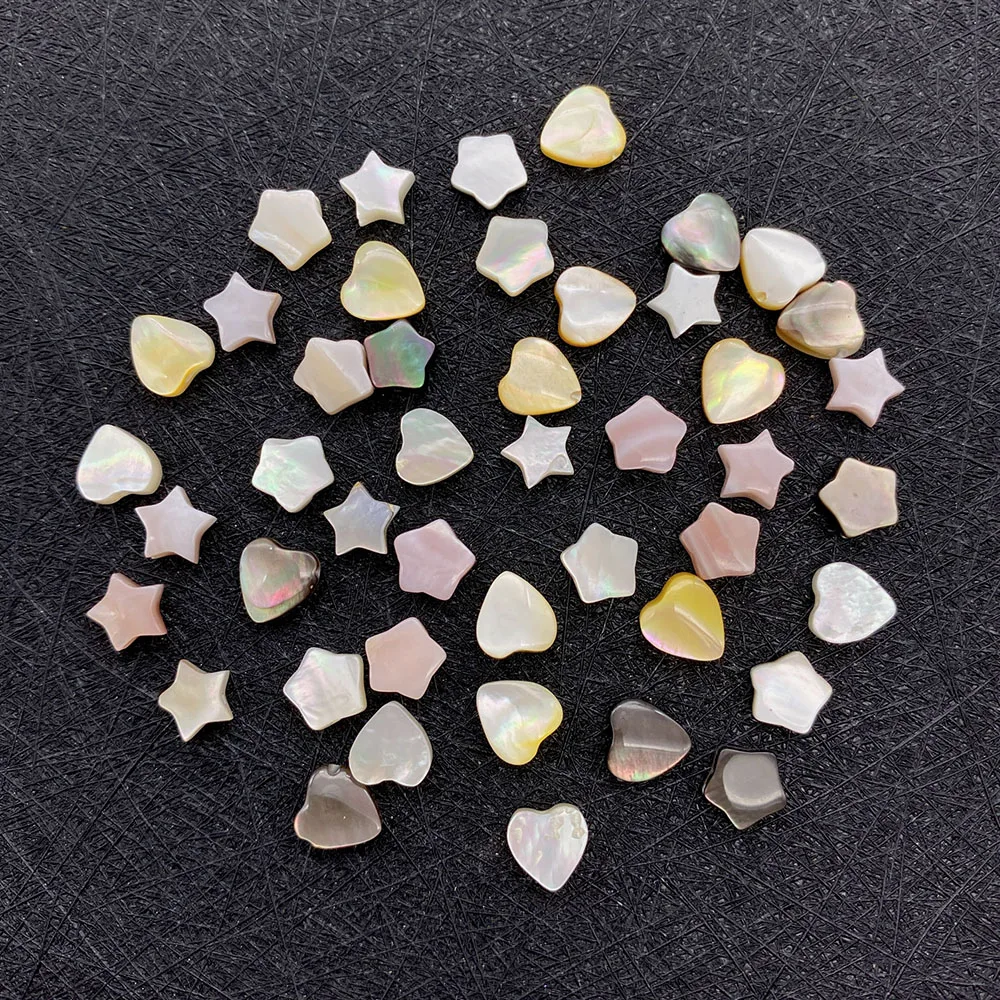 

Natural Seawater Shell Heart Pentagram Beads 6-7mm Charm Fashion Making DIY Necklace Earrings Bracelet Jewelry Accessories 1pcs