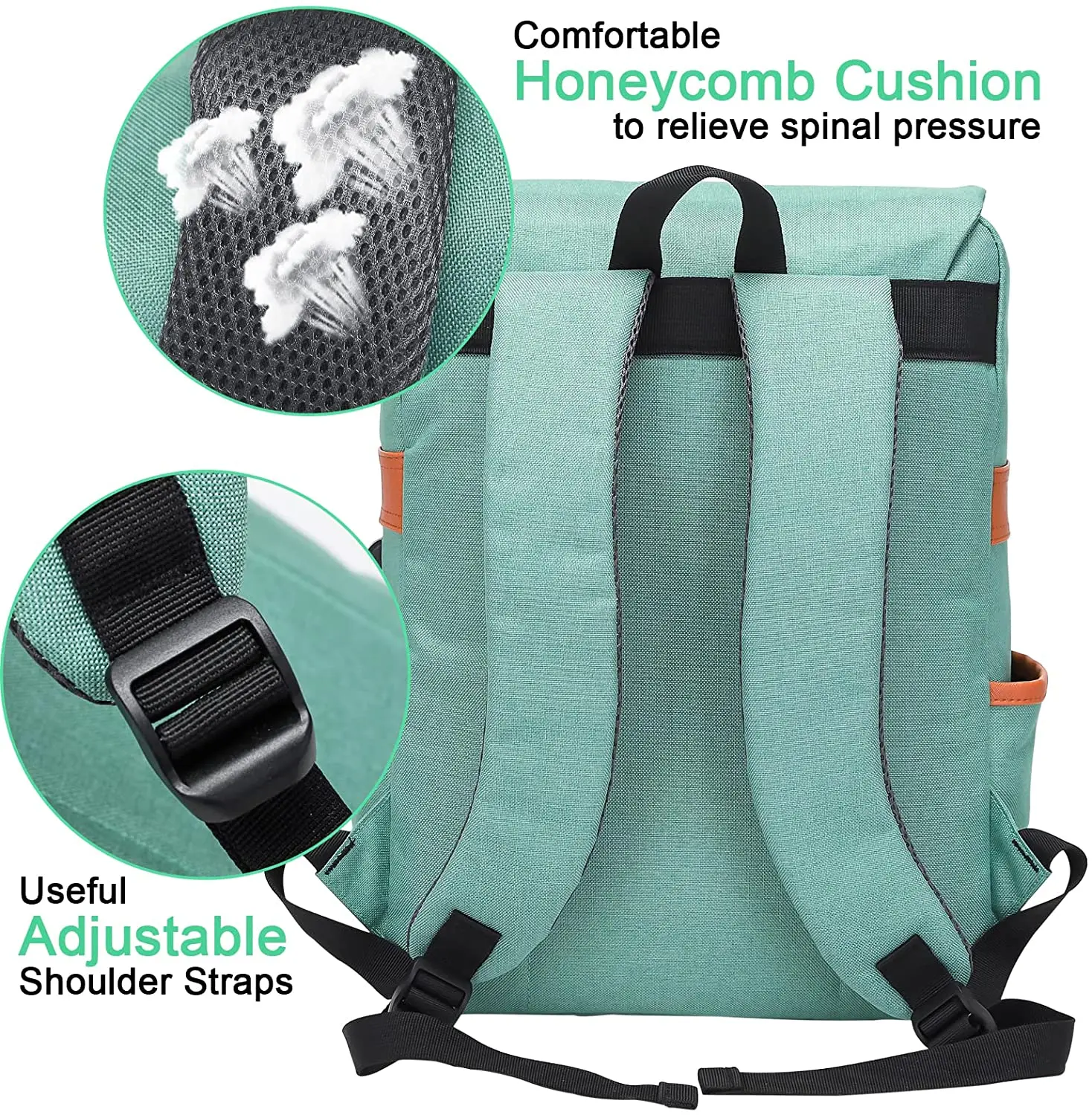 Modoker Vintage Laptop Backpack for Women Men, School College Backpack Good looking backpack with USB mobile charging