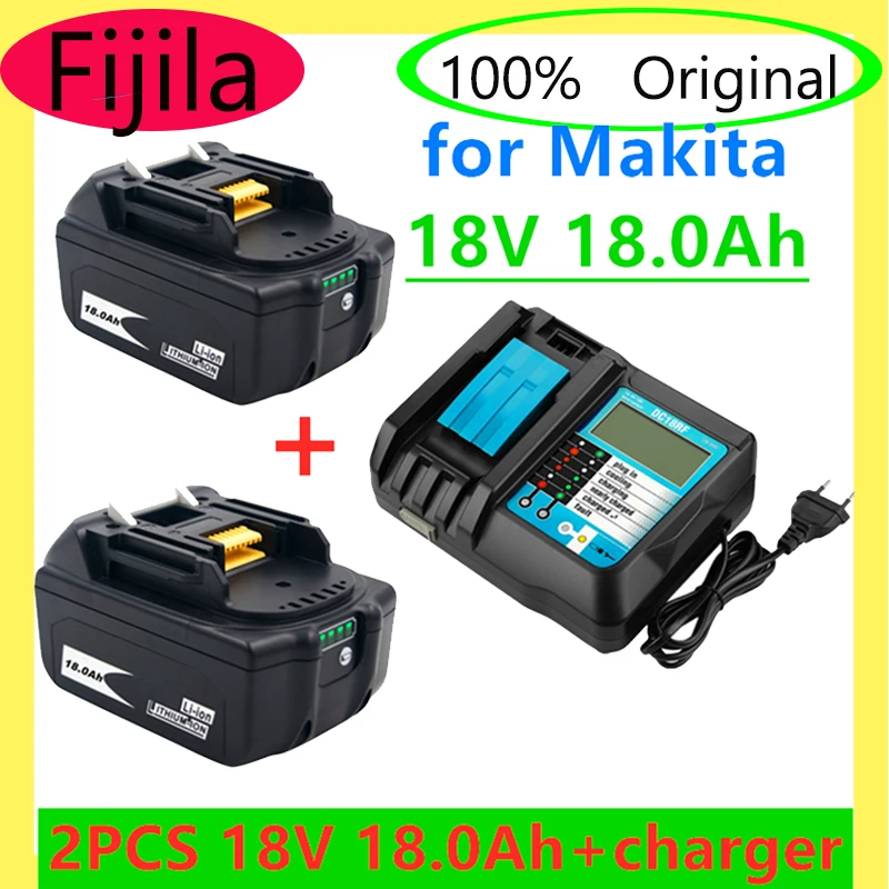 

BL1860 Battery 18V 18000mAh Lithium Ion for 18v BL1840 BL1850 BL1830 BL1860B BLXT 400mAh Charger