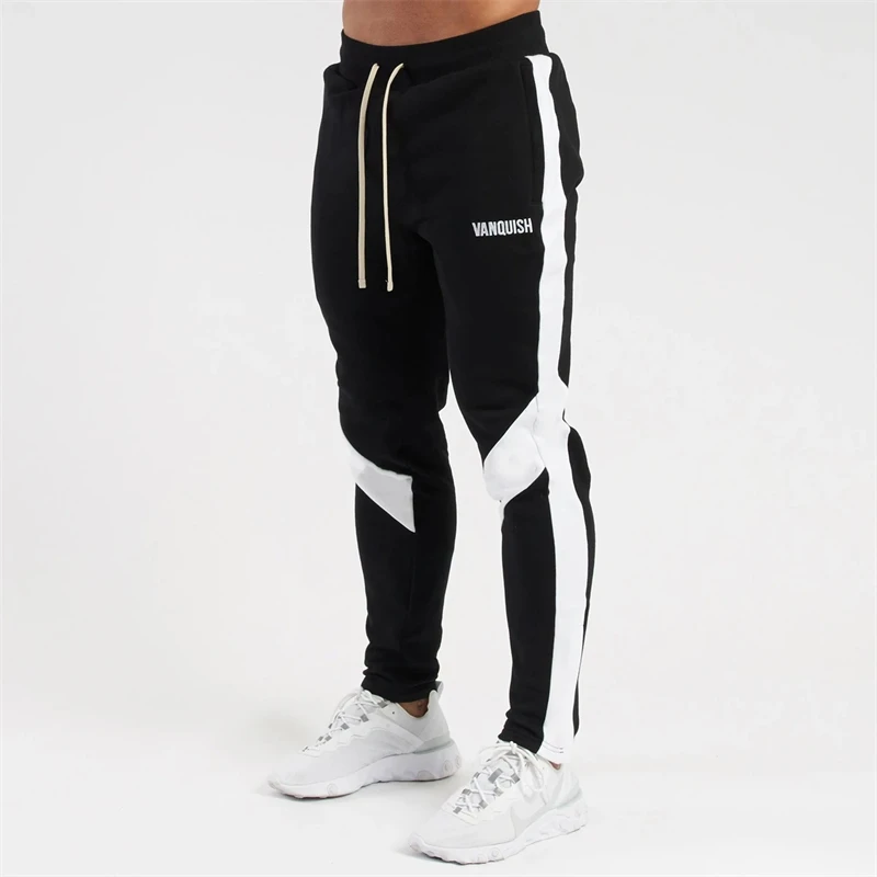 

Summer Slim Fit Street Clothing Fashion Men's Pants Spliced Two Color Casual Pants Jogger Fitness Sports Pants
