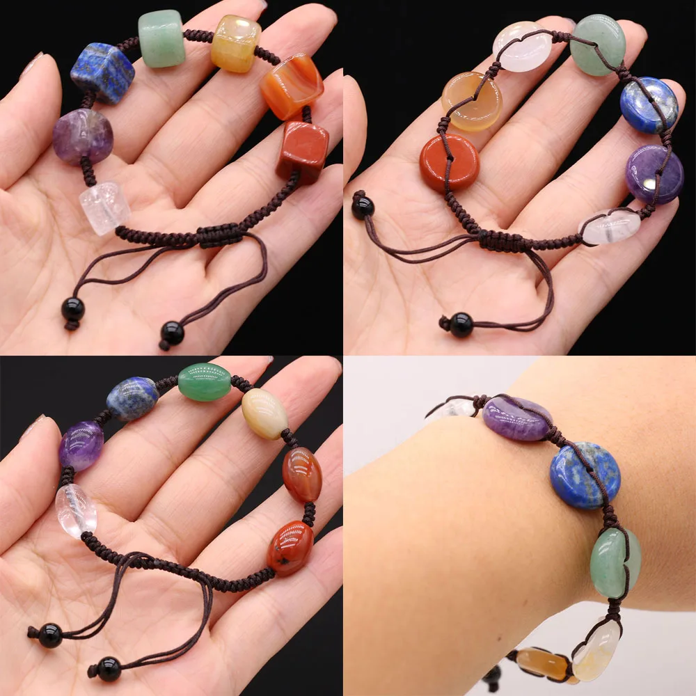 

Reiki 7 Chakra Beads Bracelet Fashion Charm Natural Stone Strand Bangle Balance Healing Yoga Meditation Bracelets Beach Party