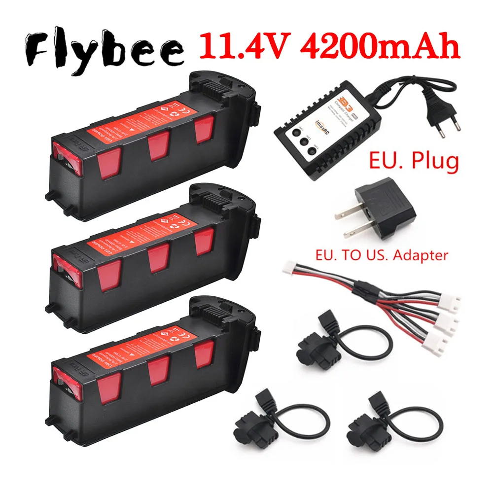 

11.4V GiFi POWER LiPO Battaery / charger sets For Hubsan H117S Zino RC Spare Part 11.4V Battery For RC FPV Racing Camera Drones
