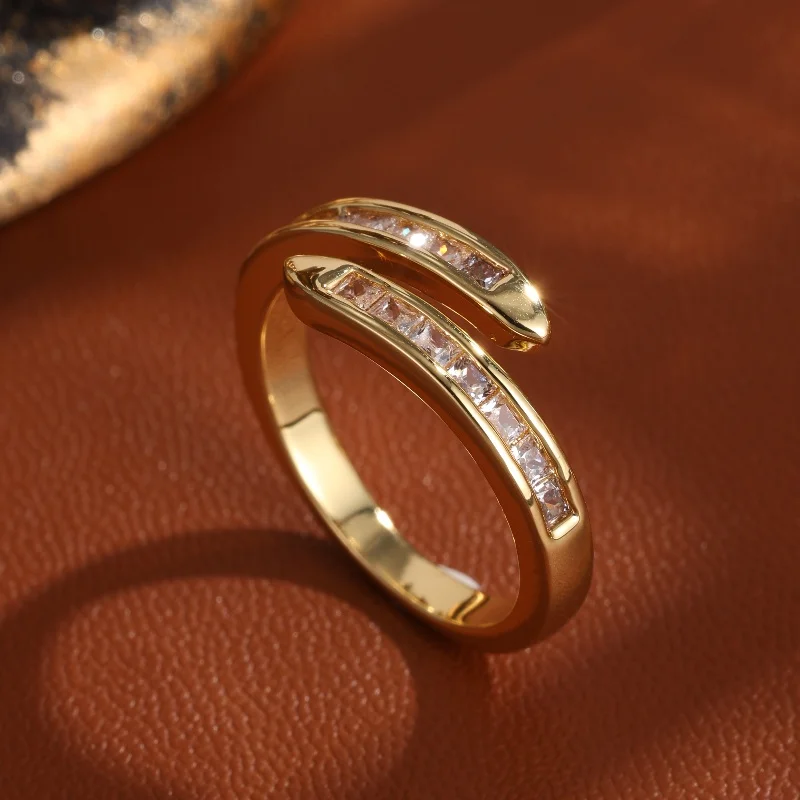 UILZ персонализированное женское кольцо с простым отверстием и регулируемым