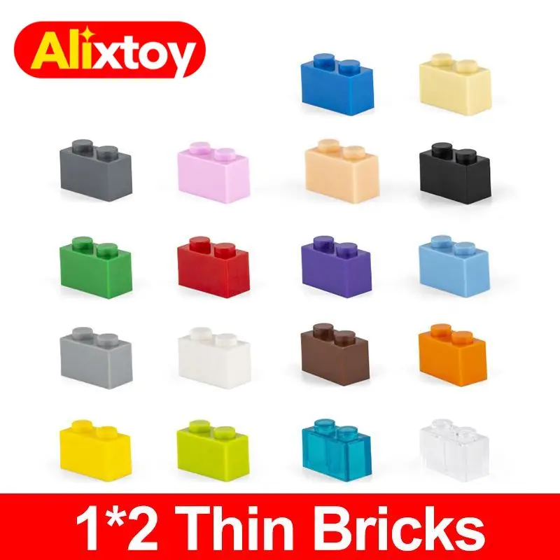 

1x2 500 шт. строительные блоки в горошек «сделай сам» толстые фигурки-кирпичи развивающие креативные пластиковые игрушки для детей совместимы...