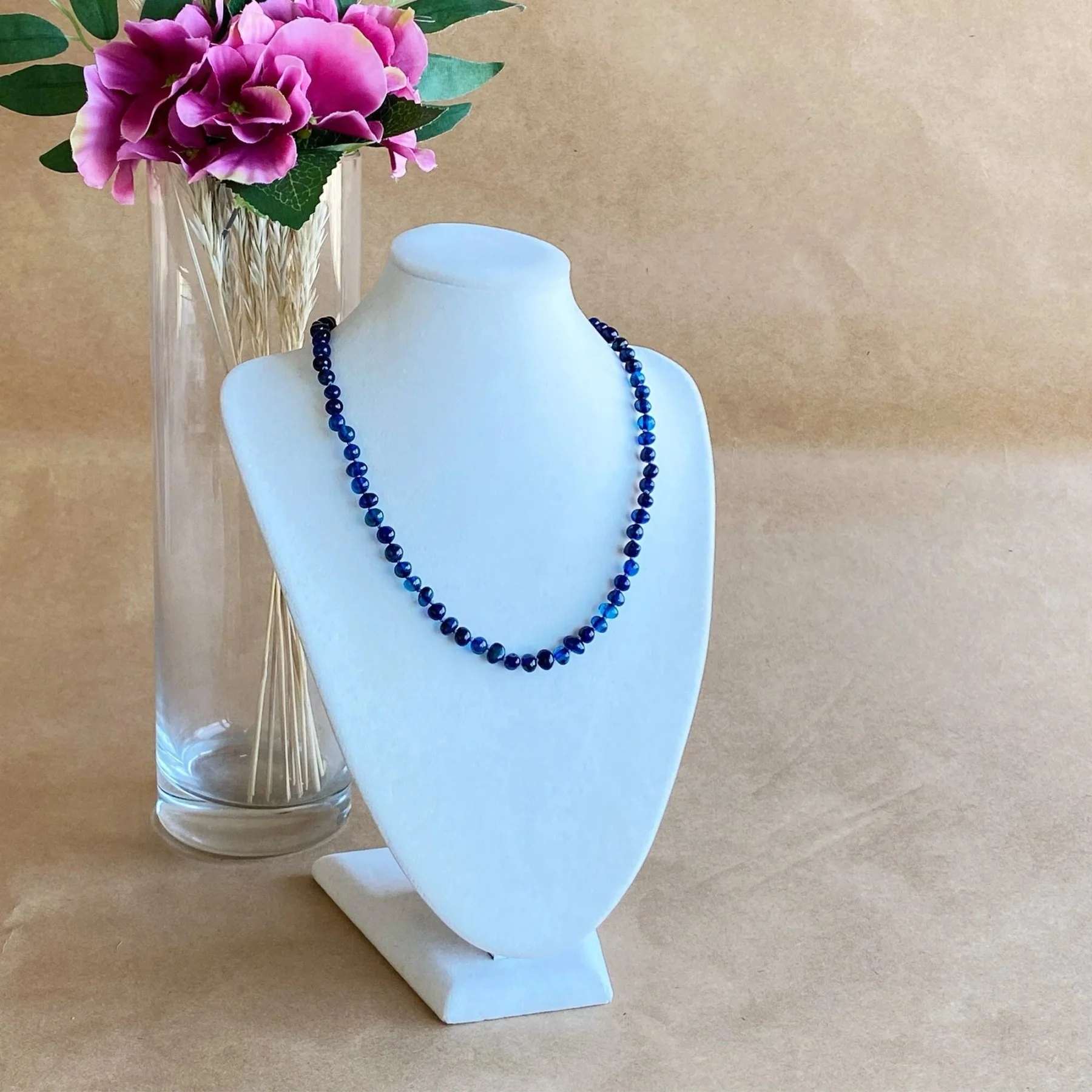 

Ожерелье из голубого янтаря-Бесплатная доставка-ювелирные изделия из янтарного камня-ожерелье из янтаря Для женщин-ювелирные изделия из си...