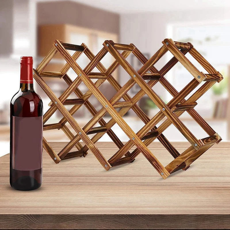 Вместительная складная винная стойка для бутылок столешница винные стойки