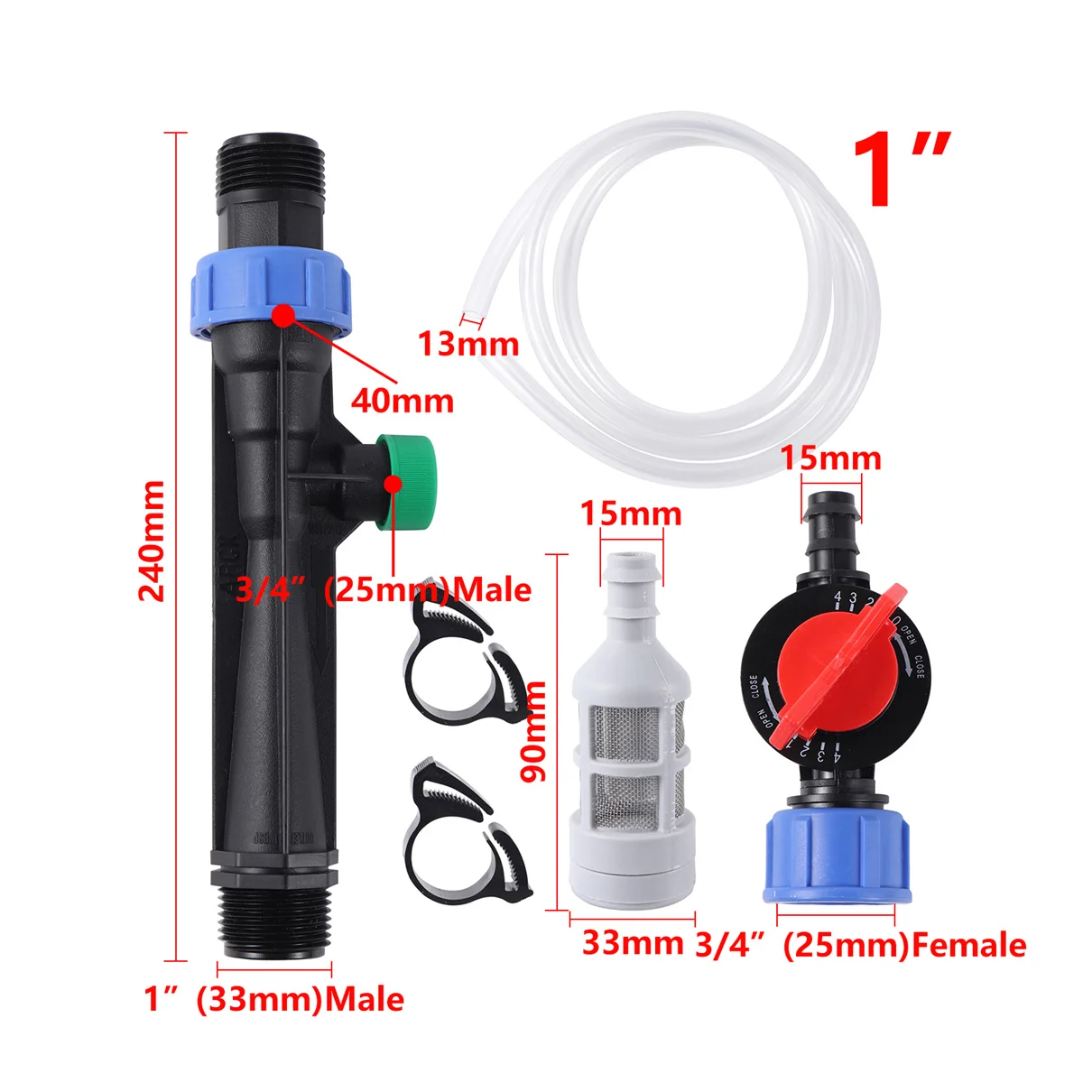 

Автоматический инжектор удобрений Вентури 1"/1.5"/2"