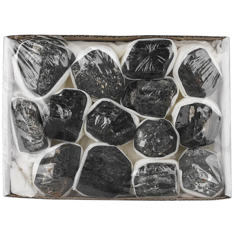 

1 Box Natural Black Tourmaline Stone Chakra Healing Energy Stones Crystal Gemstone Rough Rock Mineral Specimen Stone Home Decor