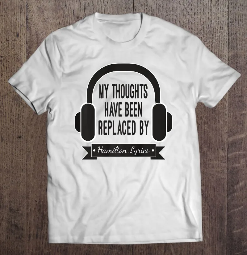 

Мужская футболка премиум-класса из аниме моих мыслей были заменены песнями Гамильтона