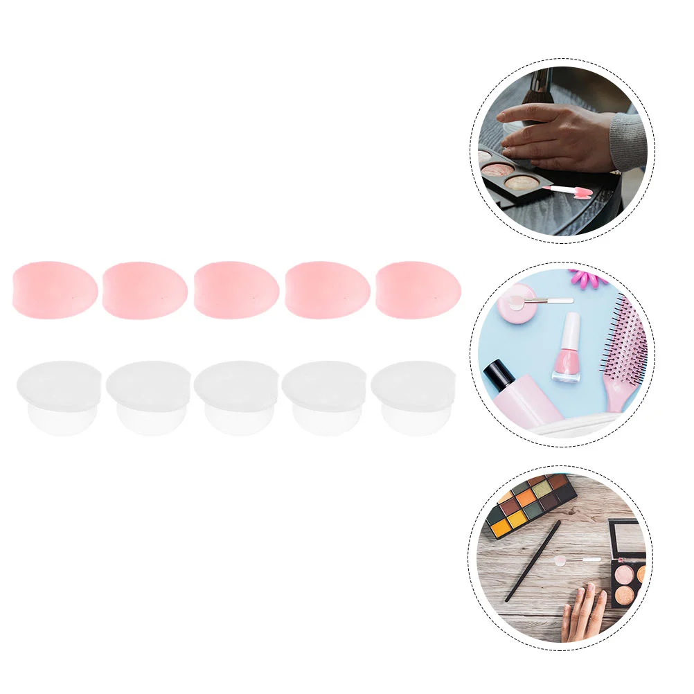 

10 Pcs Silicone Lip Brush Cover Makeup Protective Brushes Anti-lost Travel Holder Protector Lid Silica Gel Covers Mask