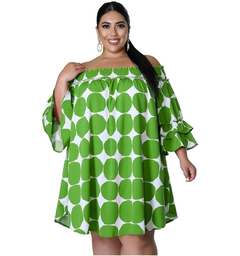 

XL-5XL африканские платья для женщин, летние африканские женские платья из полиэстера с принтом и рукавом три четверти, Платье До Колена, африк...
